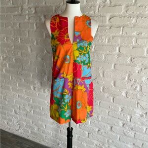 Vibrant Floral Sleeveless Dress